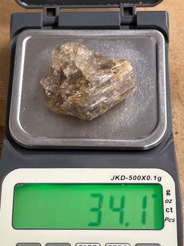 Golden Yellow Scapolite, Raw (34.1 Grams) Online now