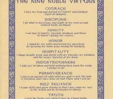 Nine Noble Virtues Page Supply