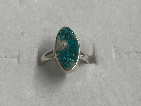 Dioptase Sterling Silver Ring (Size 5) Supply