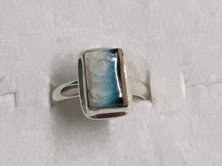 Nakaurite (Blue Ice Glacier) Sterling Silver Ring (Size 9) Online now