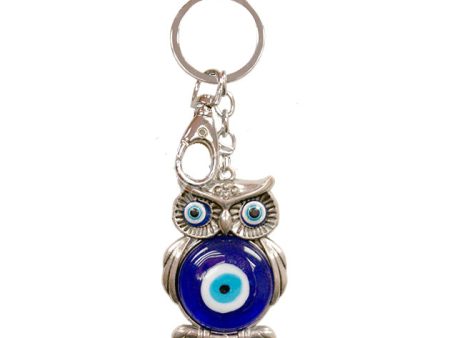 Evil Eye Glass Owl Key Chain Online