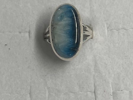 Nakaurite (Blue Ice Glacier) Sterling Silver Ring (Size 11) Hot on Sale