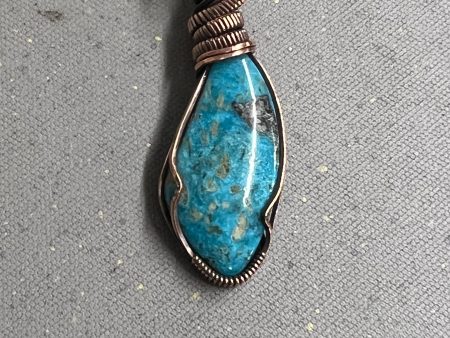 Native Turquoise Copper Wrapped Necklace (2) Fashion