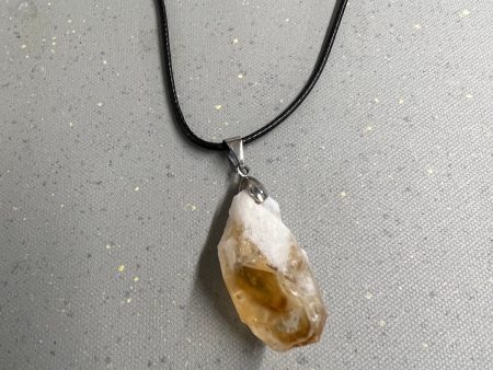 Citrine (Heat Treated) Necklace, Raw Fashion