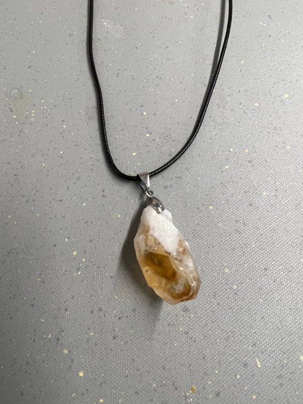 Citrine (Heat Treated) Necklace, Raw Fashion