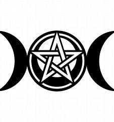 Triple Moon w  Pentacle Wall Decal Supply