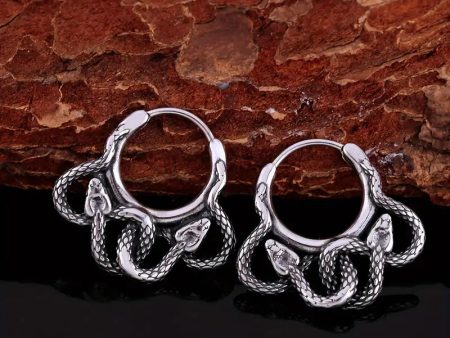 Circle Snake Earrings Online now