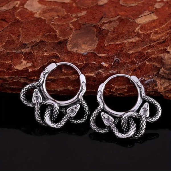 Circle Snake Earrings Online now