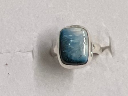 Nakaurite (Blue Ice Glacier) Sterling Silver Ring (Size 5) on Sale