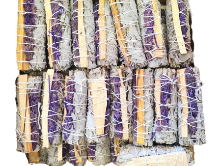 White Sage, Palo Santo, and Lavender Smoke Bundle Sale