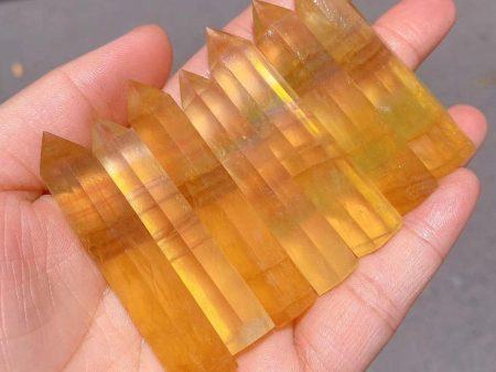 Yellow Fluorite, Point (Approx. 2 -3  tall) Online now