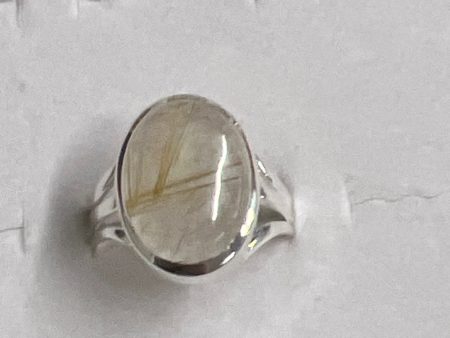 Golden Rutile Sterling Silver Ring (Size 11) Online now