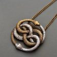 Two-Tone Snake Pendant Necklace on Sale