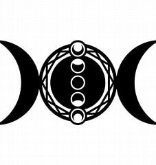 Triple Moon w  Moon Phases Wall Decal Hot on Sale