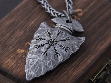 Spearhead Rune Pendant Necklace Cheap