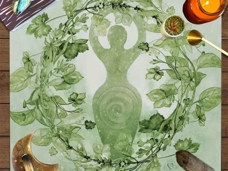 Green Goddess Floral Altar Cloth Sale