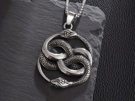 Double Ouroboros Pendant Necklace Hot on Sale