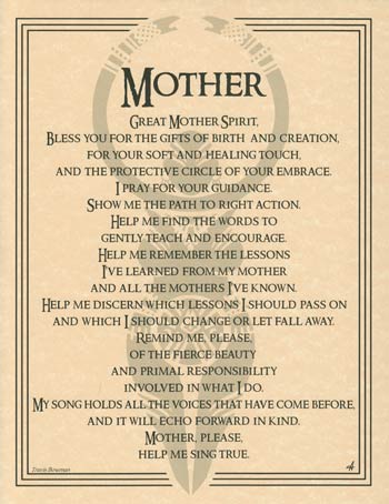 Great Mother Spirit Prayer Page Fashion