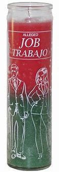 Job (Pink and Green) 7 Day Candle on Sale