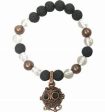 Lava, Copper, & Quartz Owl Bracelet on Sale