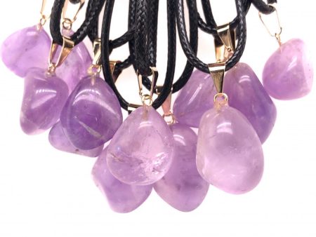 Small Amethyst Tumbled Necklace Supply