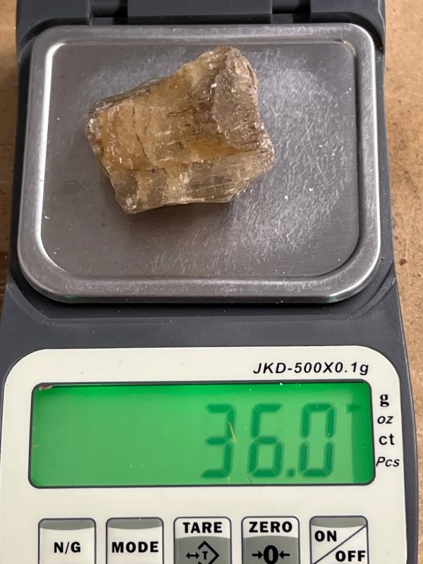 Golden Yellow Scapolite, Raw (36. Grams) Hot on Sale