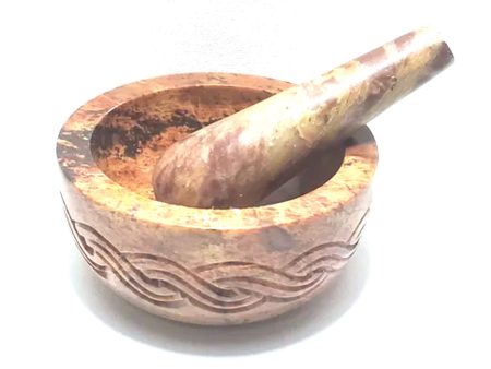 Celtic Knot Carved Mortar & Pestle 4 D For Discount