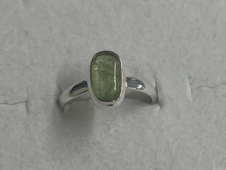 Green Kyanite Sterling Silver Ring (Size 9) For Discount