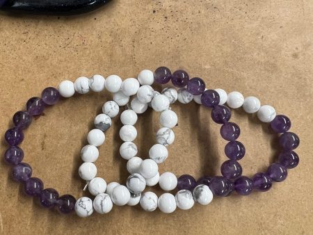 Amethyst and Howlite Bracelet Supply