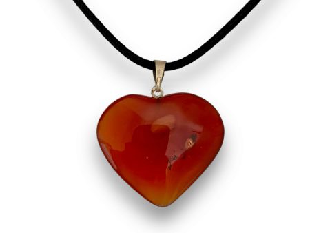 Carnelian Heart Necklace on Sale