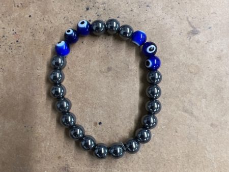 Evil-Eye and Hematite Bracelet For Sale