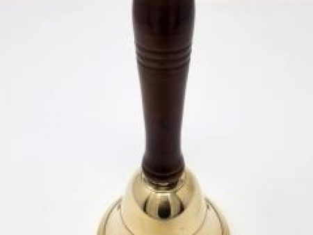 Brass Bell with Wooden Handle Online now