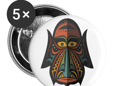 AFRICAN MASK 4 Buttons small 1   (5-pack) Hot on Sale