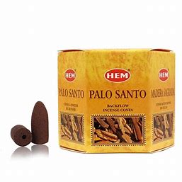 Palo Santo Hem Back Flow Incense Cones Online now