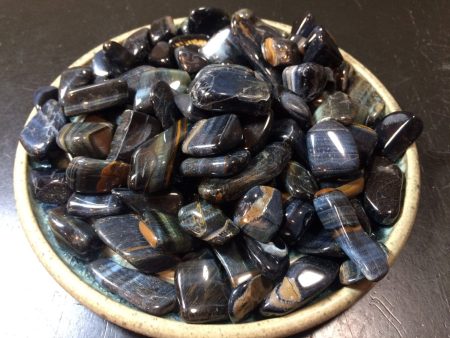 Blue Tiger s Eye (Hawk s Eye), Tumbled on Sale