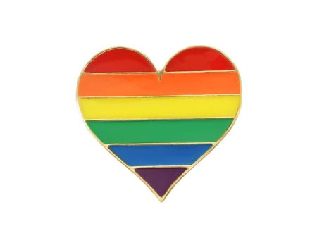 Rainbow Heart Pin Brooch Sale