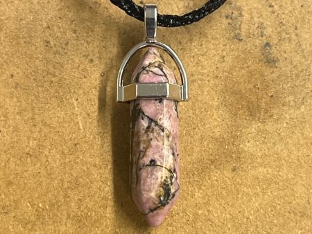 Rhodonite Point Necklace Cheap