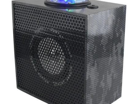 Black Camo Bluetooth Stereo Speaker w Laser Light Show Hot on Sale