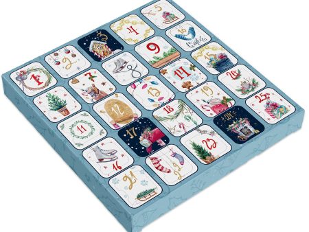 Empty Whimsical Merry & Bright Christmas Advent Calendar Cheap