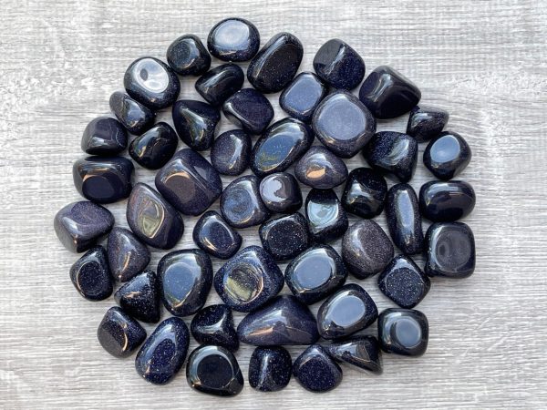 Blue Goldstone, Tumbled For Cheap