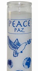 Peace (White) 7 Day Candle Cheap