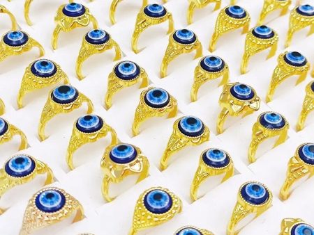 Gold Tone Evil Eye Ring Cheap