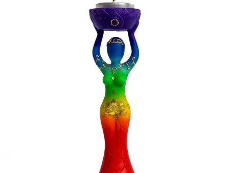 Polyresin T-Light Holder Chakra Goddess Online Hot Sale