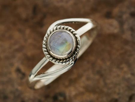 Moonstone Sterling Silver Infinity Ring (Size 7) Fashion