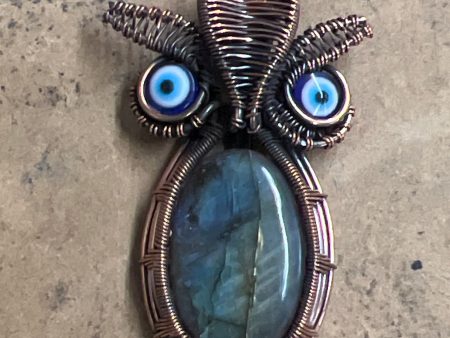 Owl Labradorite Pendent (1) For Sale