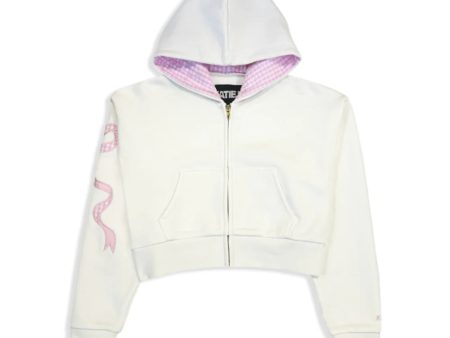 Dylan Bow Applique Zip Hoodie Online Sale