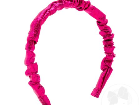 Metallic Ruffle Headband Hot on Sale