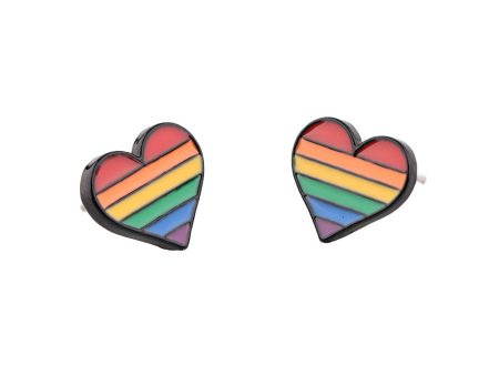 Pride Heart Piercing Stud Earrings Fashion