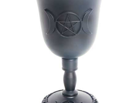 Cast Iron Goblet - Triple Moon w  Pentacle Sale