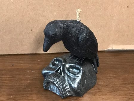 Raven on Skull Candle Online Hot Sale